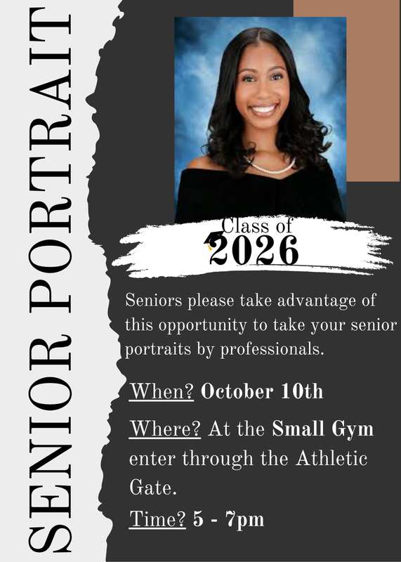 Class of 2026 Senior Portraits Flyer