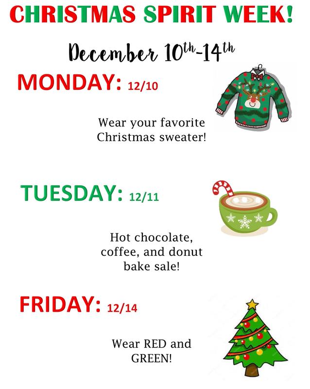 Christmas Spirit Week - December 10-14 Featured Photo