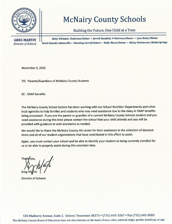 Snap Benefits Letter