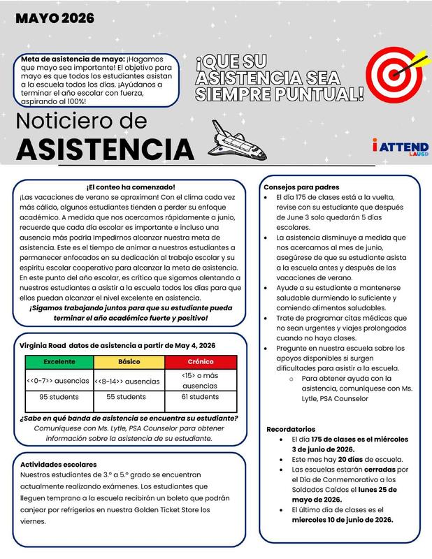 May newsletter (SPANISH)