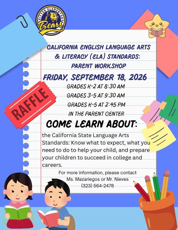 English Language Art Parent Workshop
