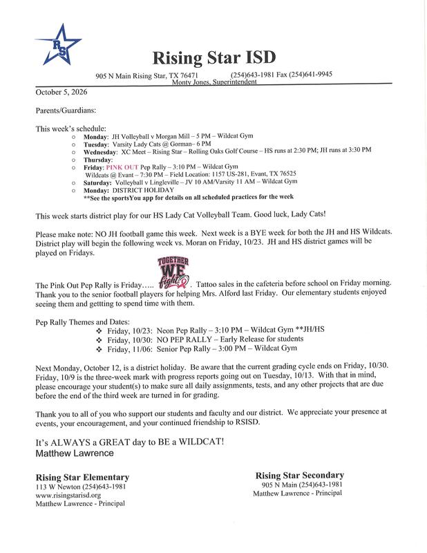 Monday Letter