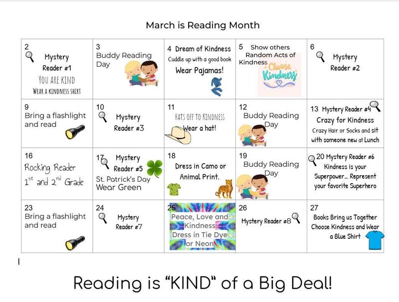 the Reading Month calendar of events