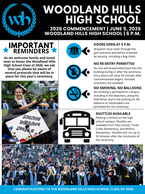 WH commencement info flyer