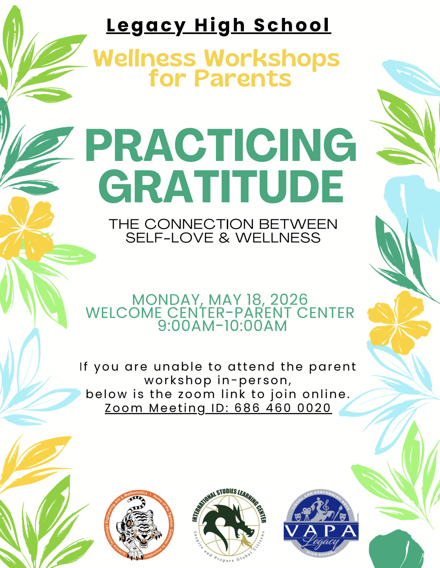 Wellness Workshops for Parents- practicing gratitude