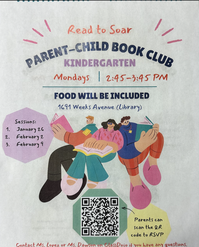 BOOK CLUB! KINDERGARTEN PARENTS AND STUDENTS