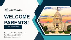 DC Trip Presentation slide with an image of the State Capital