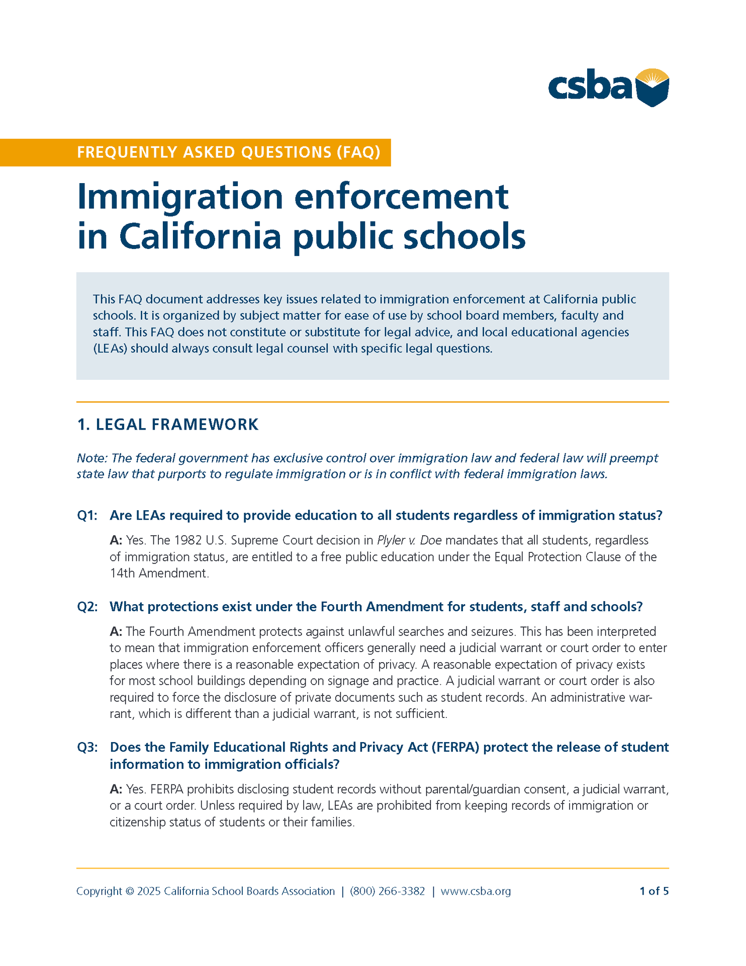 Immigration Enforcement Actions