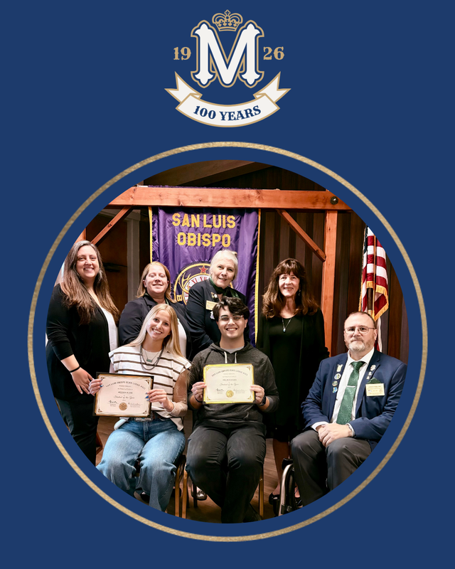 Elk's Lodge "Student of the Year" Scholarship Recipients