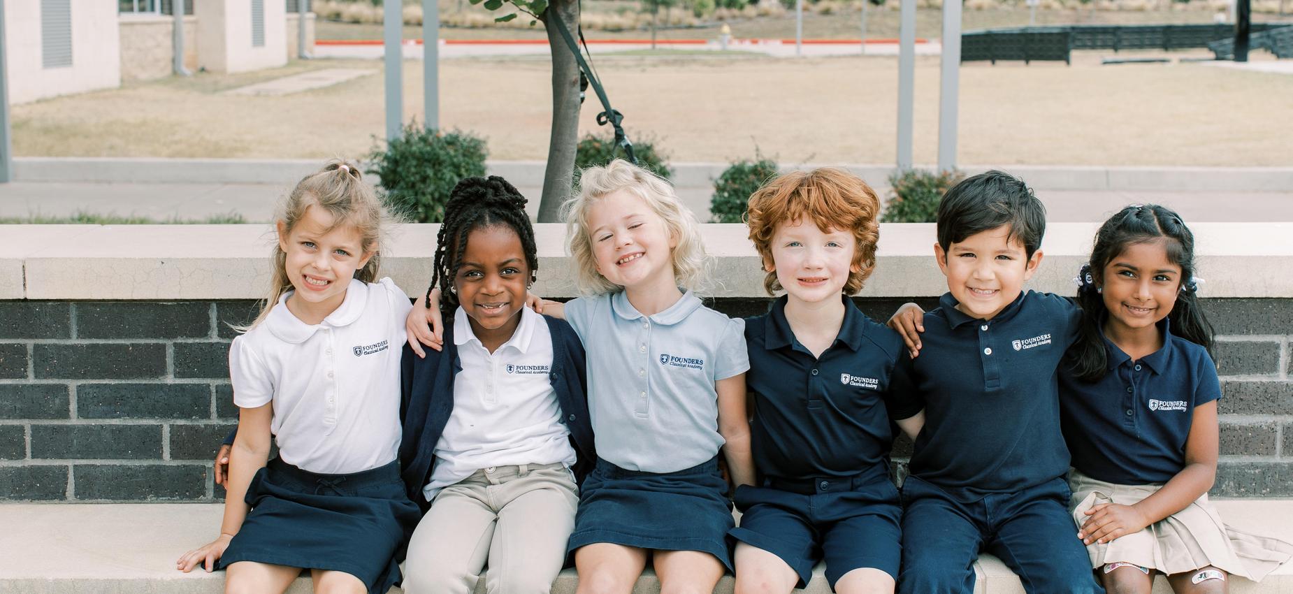 Students smiling
