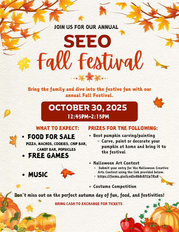 Fall festival flyer for October 30th event