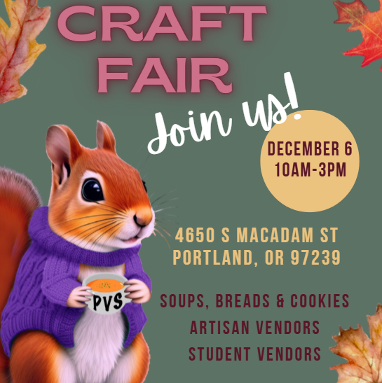 Craft Fair December 6th, 10am-3pm