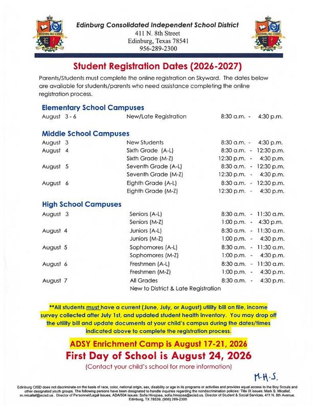 Registration Dates