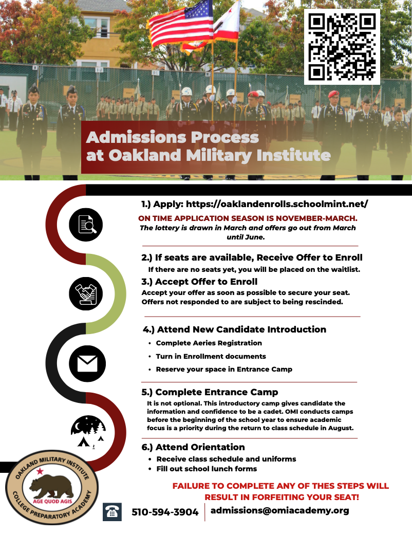 Admissions Process at Oakland Military Institute