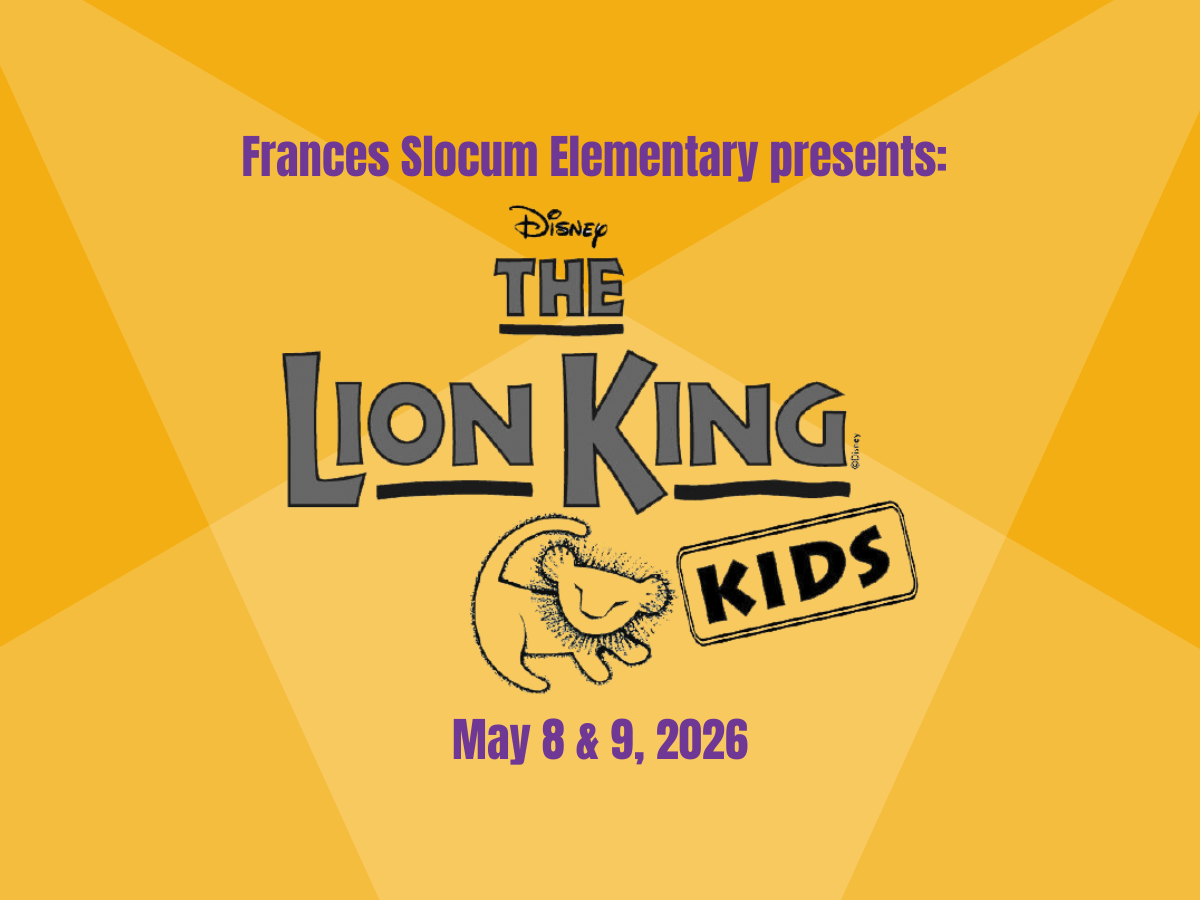 promo graphic - FSES presents The Lion King Kids, May 8-9, 2026
