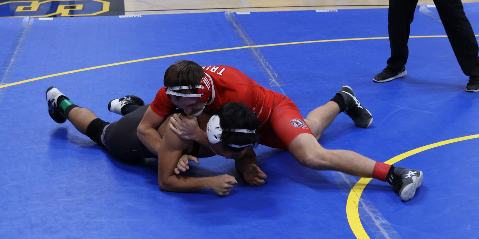 wrestlers in action at parlier