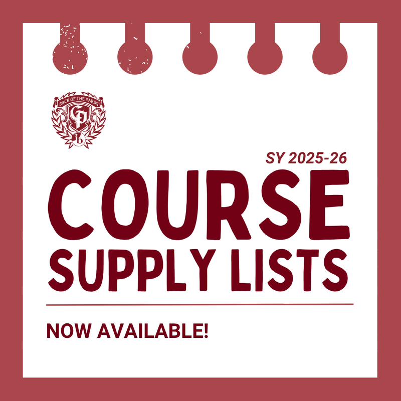 SY 2025- 26 Course Supply Lists Featured Photo