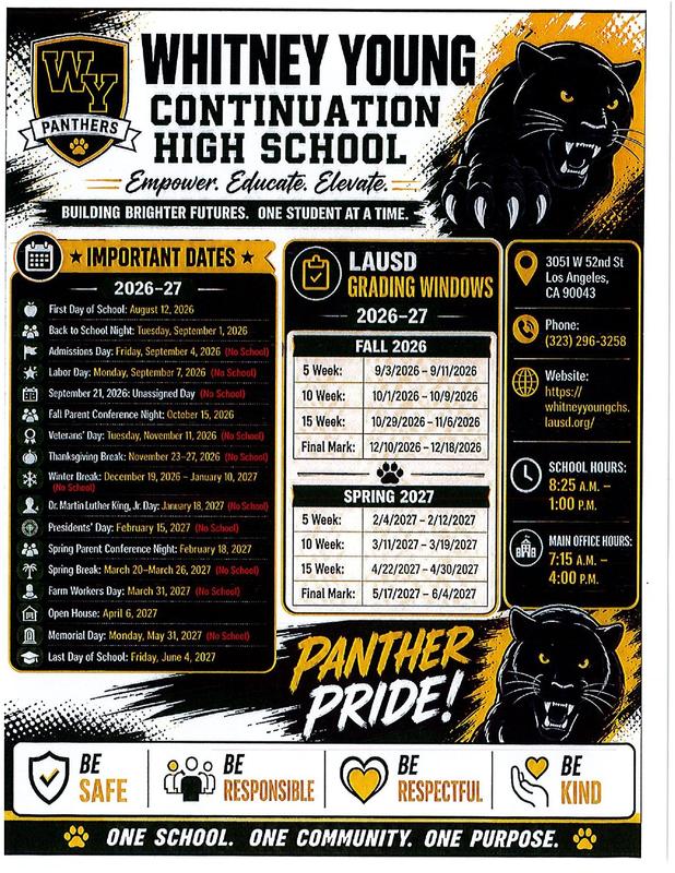 IMPORTANT DATES 26-27