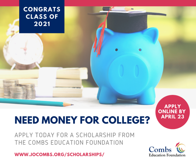 Combs Education Foundation Scholarship Promotional Graphic