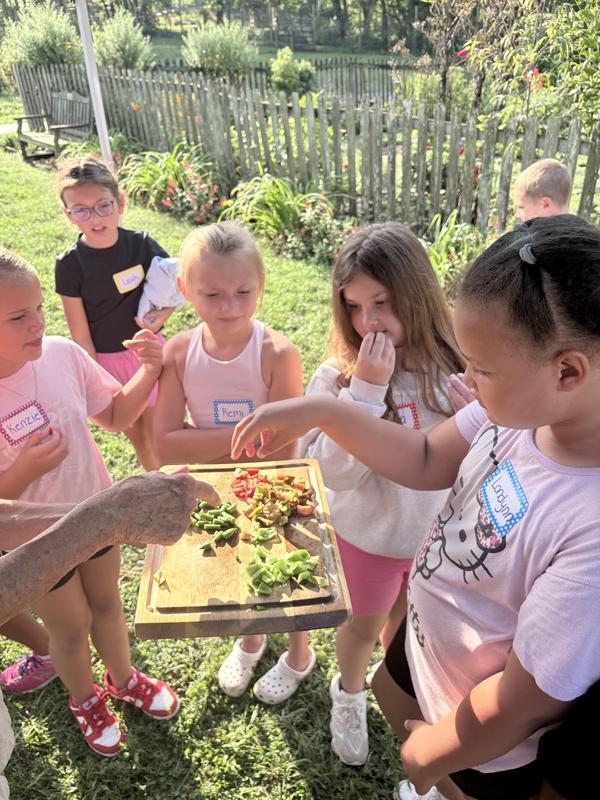 Students Eating Vegetables