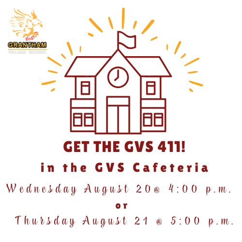 GVS 411 sessions August 20th and 21st