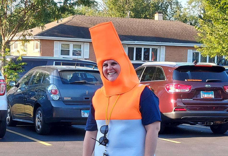 Principal Muniz controlling traffic!
