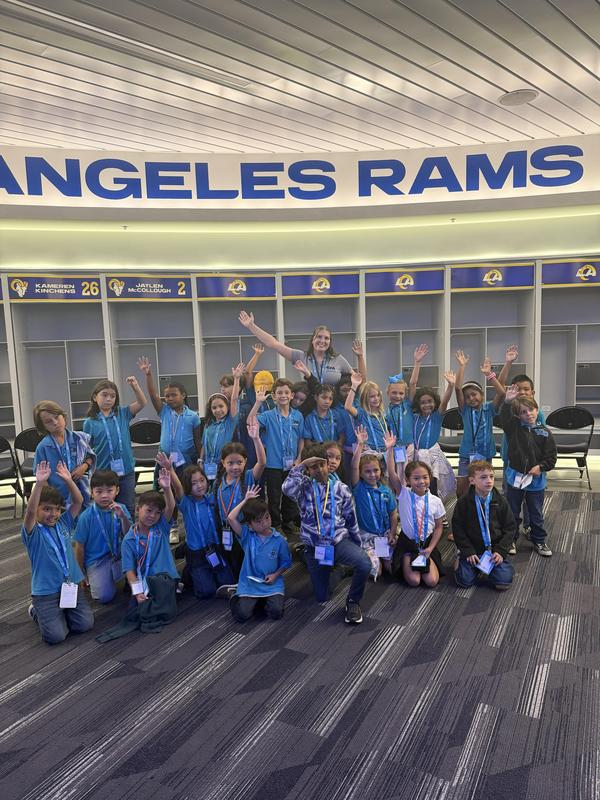 kids inside the sports room at sofi stadium