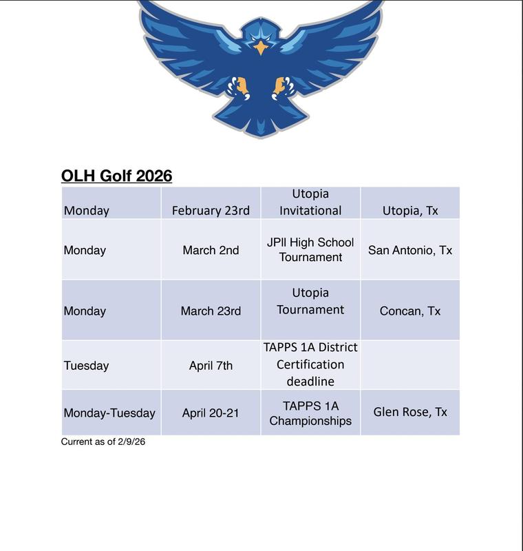 2026 Golf Schedule Featured Photo