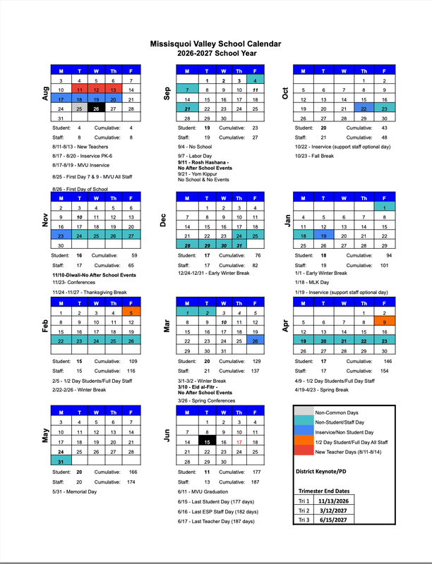 school district calendar