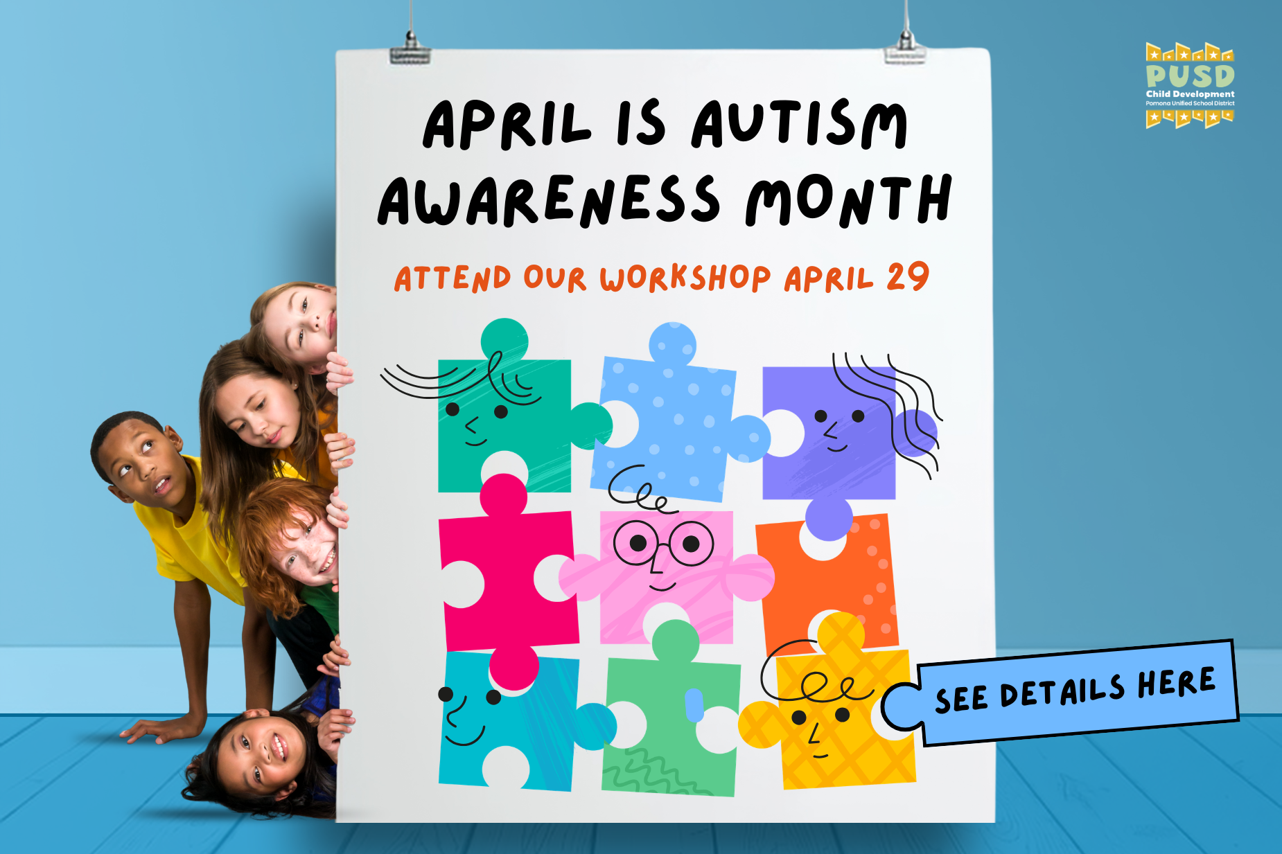 Autism Awareness Month workshop announcement