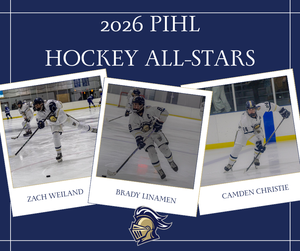2026 PIHL hockey all-stars featuring Zach Weiland, Brady Linamen, and Camden Christie.