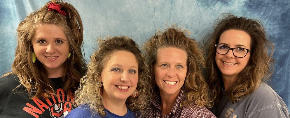 Teachers with Big 80s Hair Styles