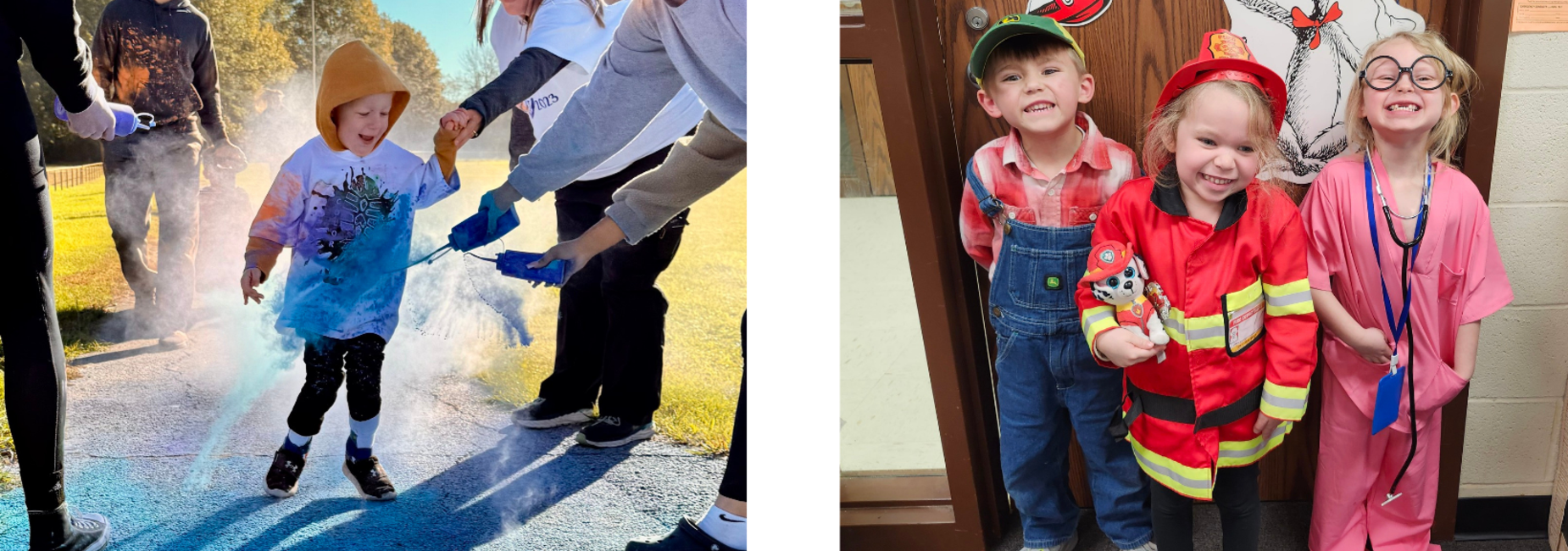 Students participate in fun activities such as the annual Color Run and Red Ribbon Week dress up days.