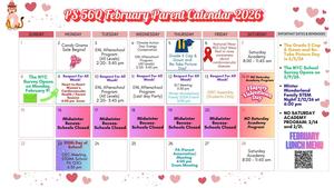 February Parent Calendar 2026 (English)