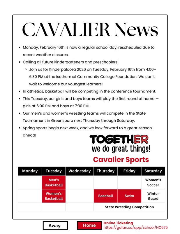 Cavalier News week of 2-15-2026