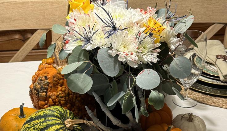Halloween floral design by the Advanced Floral Class.