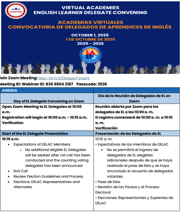 Picture of EL Convening Agenda