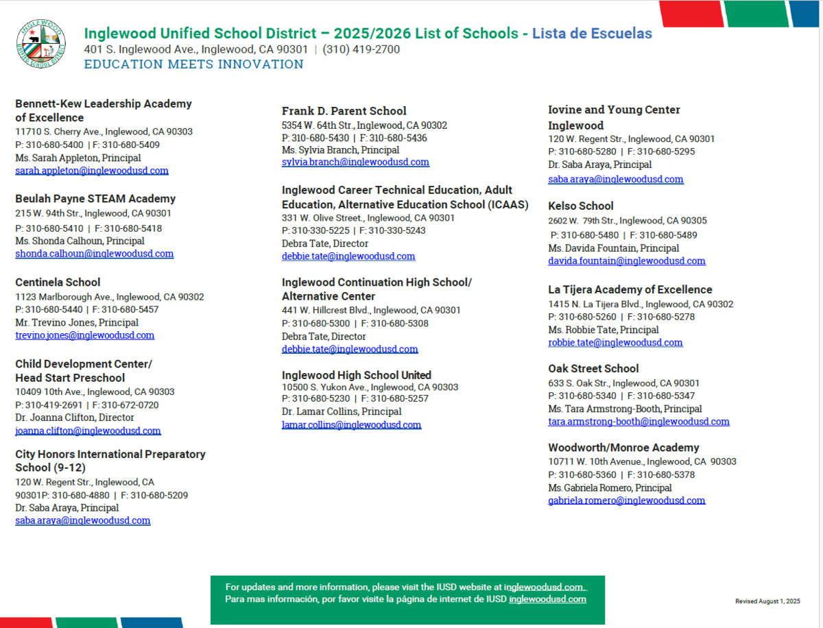 IUSD List of Schools 10-28-24