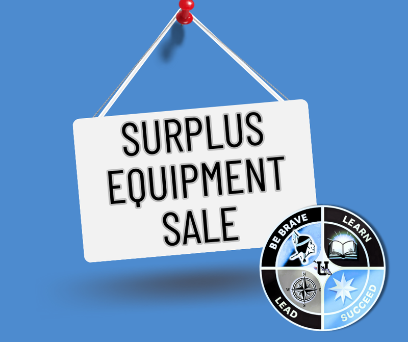 Sign advertising Surplus Equipment Sale