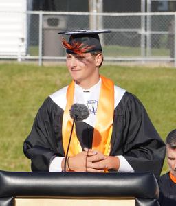 Thomas Poll welcomes everyone to the ceremony.
