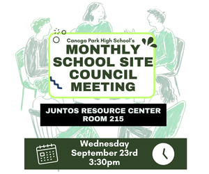 School Site Council Meeting announcement English