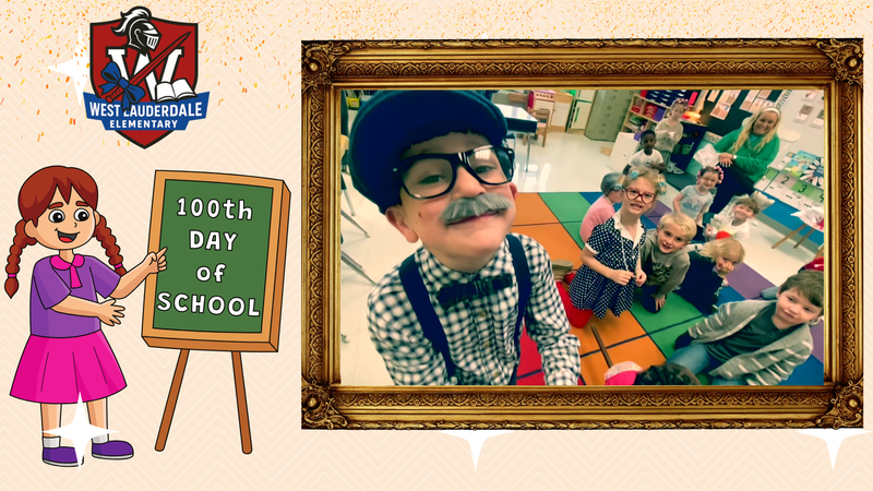 West Lauderdale Elementary 100 Day Celebration (Photo with students dressed as grandmas and grandpas)