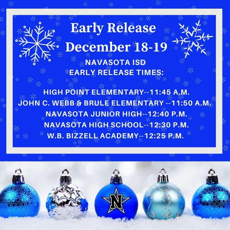 Early Release Times