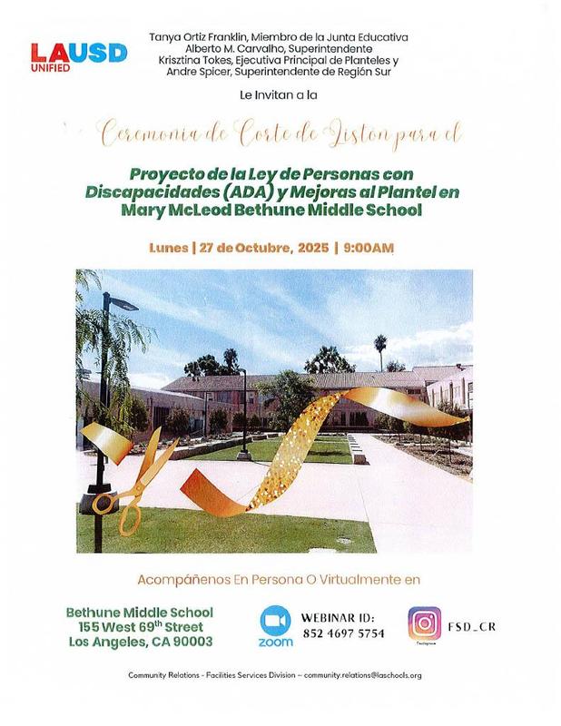 Ribbon Cutting Ceremony- 8th Grade Quad