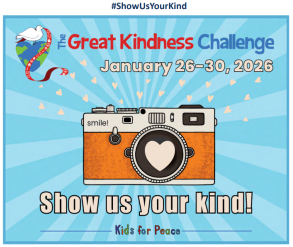 Camera and hearts flying out. Earth on the shape of a heart and dove on it holding a red ribbon.