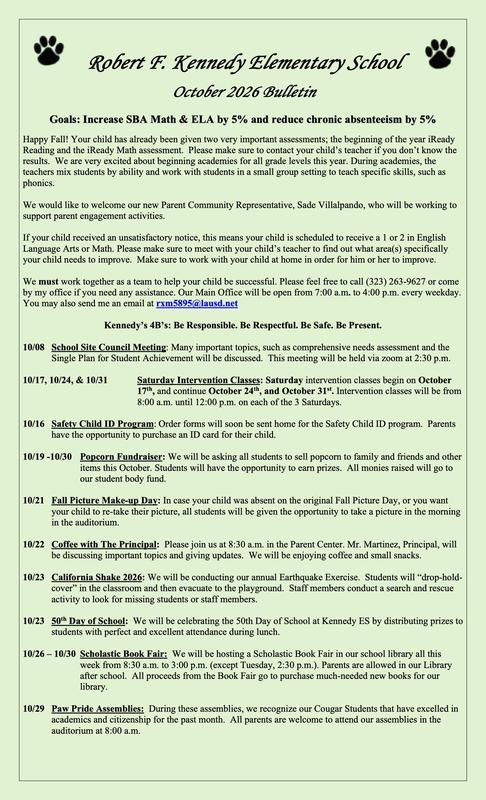 October 2026 Monthly Bulletin