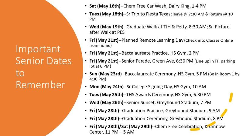 Important Dates for Seniors 2021 Featured Photo