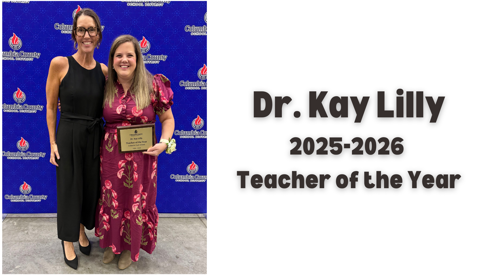 Dr. Kay Lilly Teacher of the Year