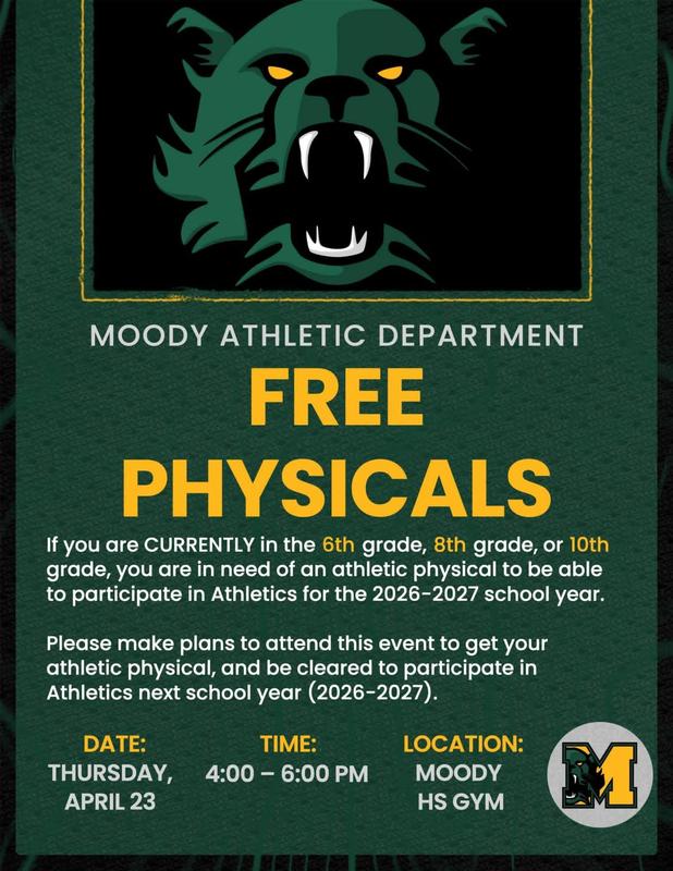 Bearcat head with information about physicals