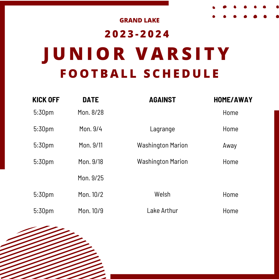 JV Football Football Grand Lake High School